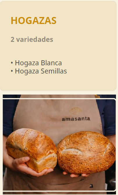 Hogazas. 2 variedades: Hogaza Blanca, Hogaza Semillas.